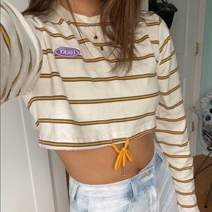 cropped long sleeve with tie